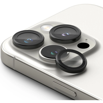 Αντιχαρακτικό Γυαλί Προστασίας για Φακό Κάμερας - Apple iPhone 16 Pro / 16 Pro Max - Ringke Camera Lens Frame Glass - 2 Τεμάχια - Black (8809961789748)