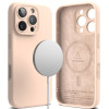 Ανθεκτική MagSafe Θήκη Σιλικόνης - Apple iPhone 16 Pro Max - Ringke Silicone Magnetic - Pink Sand (8809961789649)