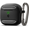 Ανθεκτική Θήκη Σιλικόνης - Apple AirPods 4th Gen - Spigen Rugged Armor - Matte Black (ACS08642)