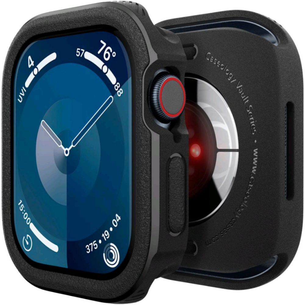 Ανθεκτική Θήκη Σιλικόνης - Apple Watch 11 / 10 46mm - Caseology Vault - Matte Black (ACS08610)