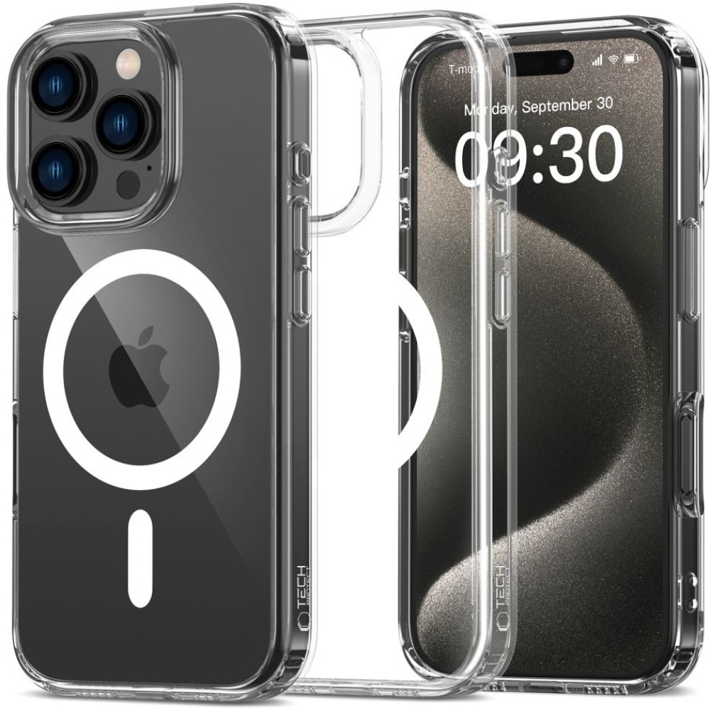 Σκληρή Διάφανη Θήκη MagSafe - Apple iPhone 16 Pro Max - Tech-Protect FlexAir Hybrid - Clear (5906302311491)