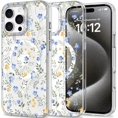 Σκληρή Θήκη MagSafe - Apple iPhone 16 Pro Max - Tech-Protect MagMood - Spring Flowers (5906302311538)