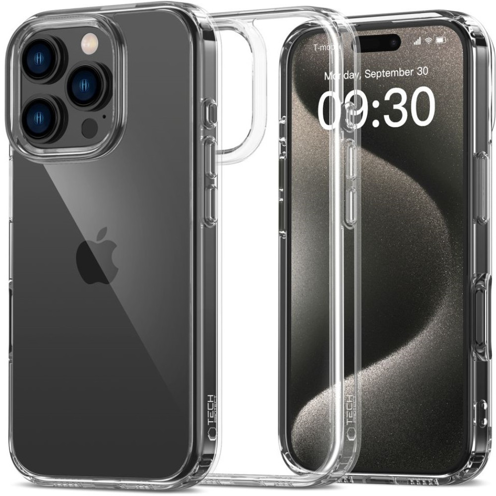 Σκληρή Διάφανη Θήκη - Apple iPhone 16 Pro - Tech-Protect FlexAir Hybrid - Clear (5906302311644)