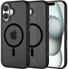 Θήκη Apple iPhone 16 - Tech-Protect MagEdge Σκληρή Ημιδιάφανη με MagSafe & Μεταλλικό Πλαίσιο Κάμερας - Matte Black / Gunmetal (5906302311170)