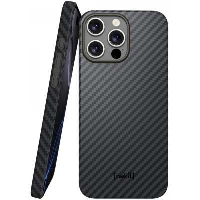 Θήκη Apple iPhone 16 Pro Max - Nekit Fiber Σκληρή με MagSafe Aramid Fiber - 1mm - 1500D Kevlar - Black (8719246451850)