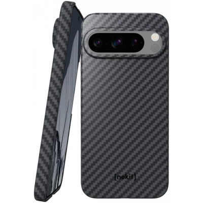 Θήκη Google Pixel 9 / 9 Pro - Nekit Fiber Σκληρή με MagSafe Aramid Fiber - 1mm - 1500D Kevlar - Black (8719246451997)