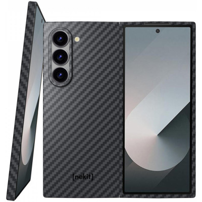 Θήκη Samsung Galaxy Z Fold6 - Nekit Fiber Σκληρή με MagSafe Aramid Fiber - 1mm - 1500D Kevlar - Black (8719246451980)