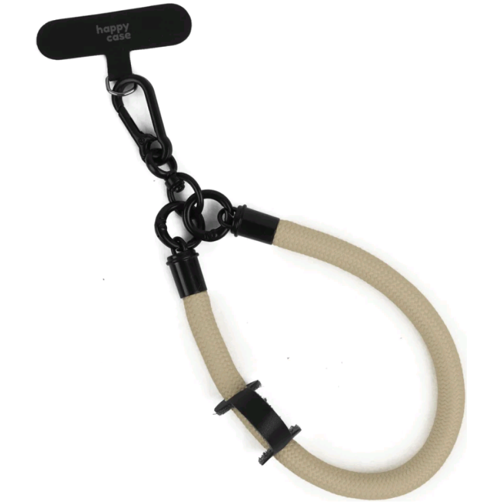HappyCase Universal Αποσπώμενο Λουράκι Χειρός για Θήκες Κινητών / Smartphones - Πάχος 10mm - Beige (8719246455681)