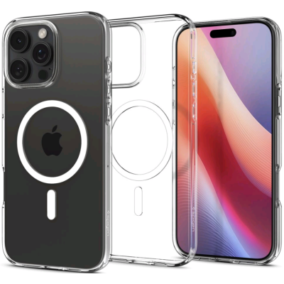 Θήκη Apple iPhone 16 Pro Max - Spigen Liquid Crystal MagFit Σιλικόνης με MagSafe - Crystal Clear (ACS08387)