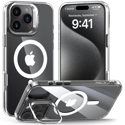 Θήκη Apple iPhone 16 Pro - Tech-Protect MagStand Σκληρή Διάφανη με MagSafe & KickStand - Clear (5906302375844)