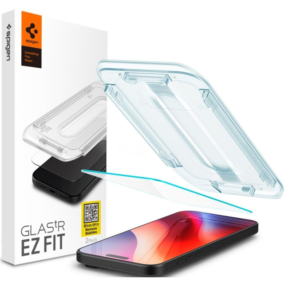 Αντιχαρακτικό Γυαλί Προστασίας Apple iPhone 16 Pro - Spigen Tempered Glass GLAS.tR EZ Fit HD Οθόνης - Clear (AGL07935)