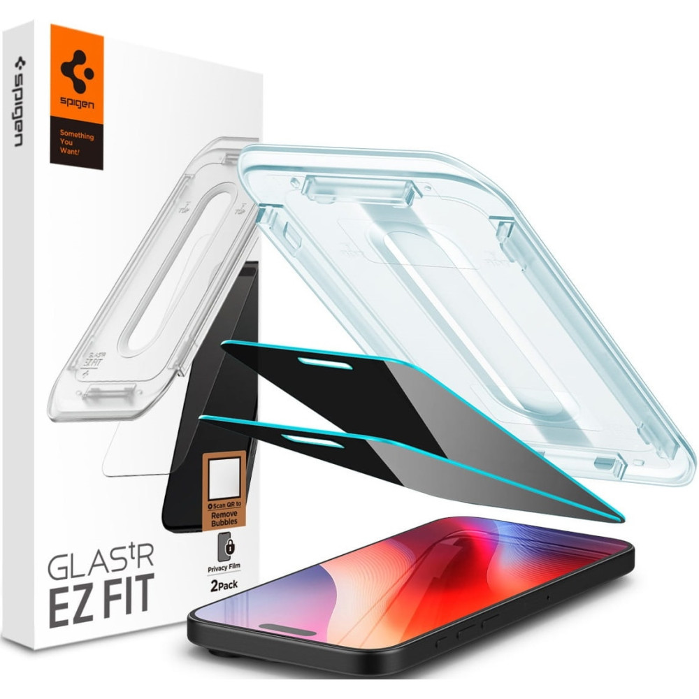 Tempered Glass iPhone 17 Pro Max / 16 Pro Max Spigen GLAS.tR EZ Fit Privacy Αντιχαρακτικό Γυαλί Προστασίας Απορρήτου Οθόνης 2 Τεμάχια (AGL07908)