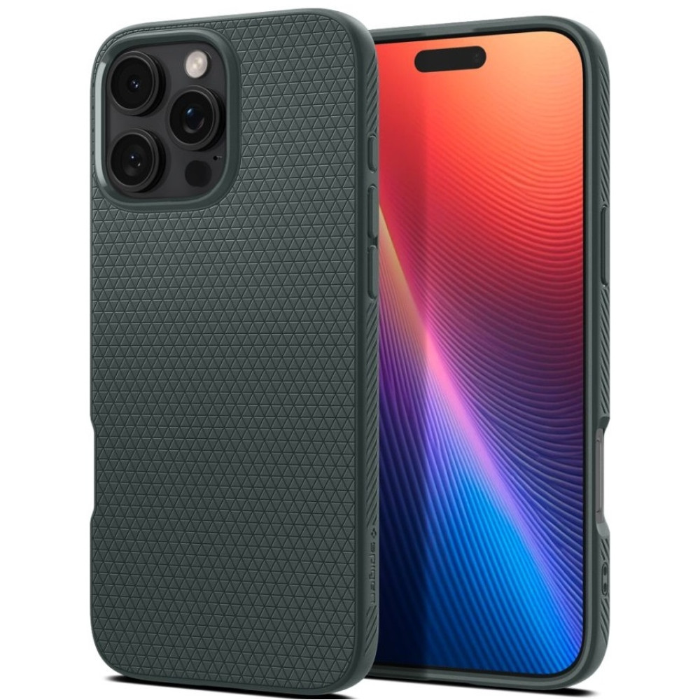 Θήκη Apple iPhone 16 Pro Max - Spigen Liquid Air Σιλικόνης - Abyss Green (ACS07990)