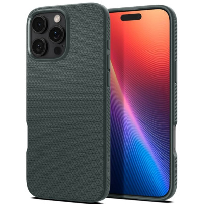 Θήκη Apple iPhone 16 Pro Max - Spigen Liquid Air Σιλικόνης - Abyss Green (ACS07990)