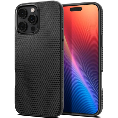 Θήκη Apple iPhone 16 Pro Max - Spigen Liquid Air Σιλικόνης - Matte Black (ACS07988)