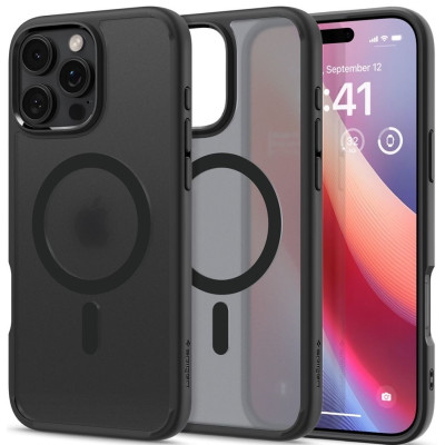 Θήκη Apple iPhone 16 Pro Max - Spigen Ultra Hybrid MagFit με MagSafe - Frost Black (ACS08003)