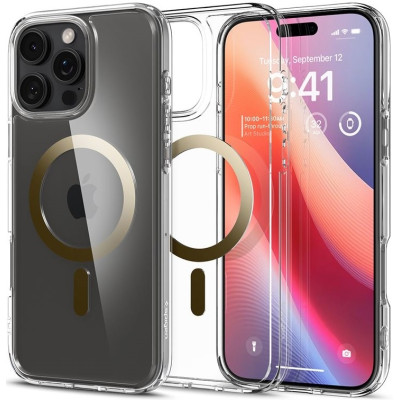 Θήκη Apple iPhone 16 Pro Max - Spigen Ultra Hybrid MagFit με MagSafe - Gold (ACS08001)