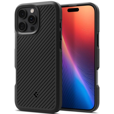 Θήκη Apple iPhone 16 Pro Max - Spigen Core Armor Ανθεκτική Σιλικόνης - Matte Black (ACS08023)