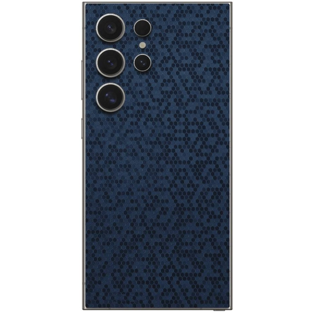 Αυτοκόλλητο Skin Προστασίας Πλάτης - Samsung Galaxy S24 Ultra - Gams Premium Vinyl Skin Back Plate - Honeycomb Blue (GAMS-VNL-SKIN-HBL-002-201)