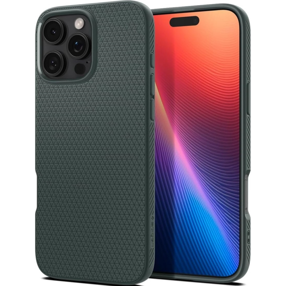 Θήκη Apple iPhone 16 Pro - Spigen Liquid Air Σιλικόνης - Abyss Green (ACS08119)