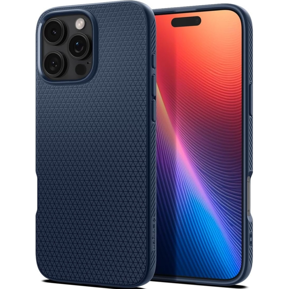 Θήκη Apple iPhone 16 Pro - Spigen Liquid Air Σιλικόνης - Navy Blue (ACS08118)