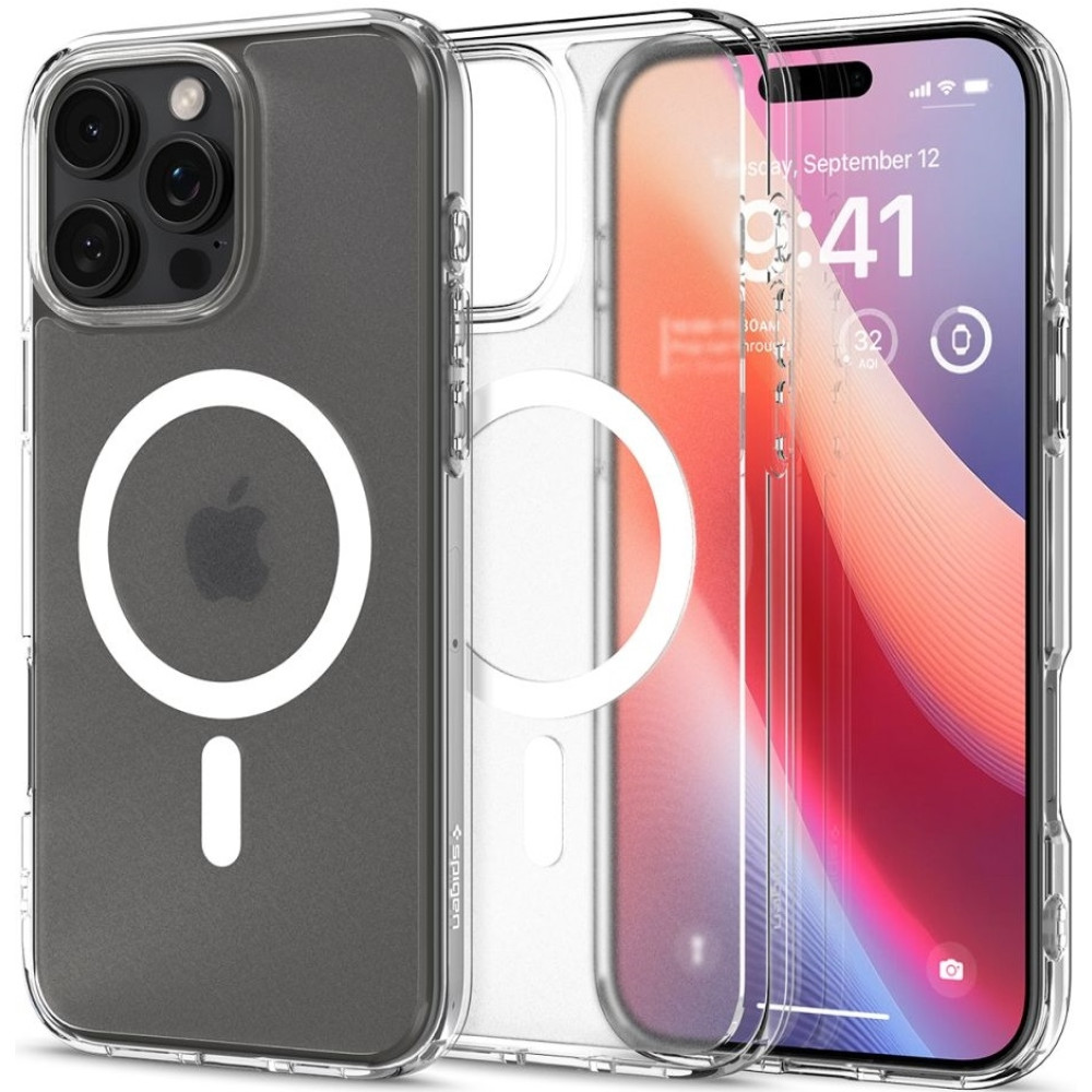 Θήκη Apple iPhone 16 Pro - Spigen Ultra Hybrid MagFit με MagSafe - Frost Clear (ACS08133)