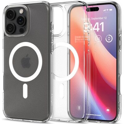 Θήκη Apple iPhone 16 Pro - Spigen Ultra Hybrid MagFit με MagSafe - Frost Clear (ACS08133)