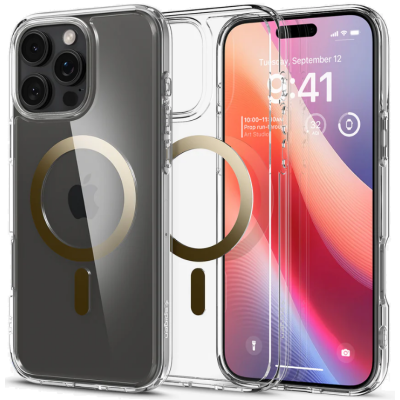 Θήκη Apple iPhone 16 Pro - Spigen Ultra Hybrid MagFit με MagSafe - Gold (ACS08132)