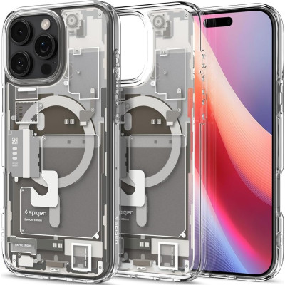 Θήκη Apple iPhone 16 Pro - Spigen Ultra Hybrid MagFit με MagSafe - Zero One Natural Titanium (ACS08137)