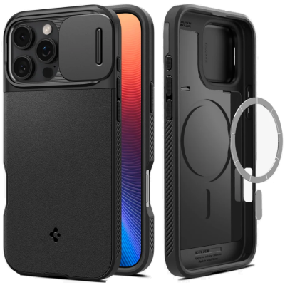 Θήκη Apple iPhone 16 Pro - Spigen Optik Armor MagFit με MagSafe & Κάλυμμα για την Κάμερα - Black (ACS08149)