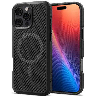 Θήκη Apple iPhone 16 Pro - Spigen Core Armor MagFit με MagSafe - Matte Black (ACS08158)