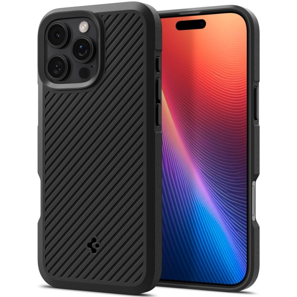 Θήκη Apple iPhone 16 Pro - Spigen Core Armor Ανθεκτική Σιλικόνης - Matte Black (ACS08157)