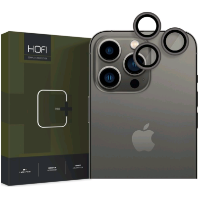 Αντιχαρακτικό Γυαλί Προστασίας Apple iPhone 14 Pro / 14 Pro Max - Hofi Camring Pro+ για Φακό Κάμερας - Black (9589046924668)
