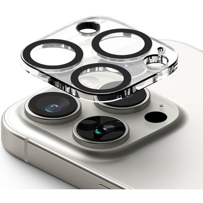 Αντιχαρακτικό Γυαλί Προστασίας Apple iPhone 16 Pro / 16 Pro Max - Ringke Camera Protector Full Cover Glass για Φακό Κάμερας - 2 Τεμάχια - Clear (8809961789731)