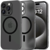 Θήκη Apple iPhone 16 Pro Max - Tech-Protect MagSlim Σκληρή Ημιδιάφανη με MagSafe & Πλαίσιο Κάμερας - Matte / Black (5906302311255)