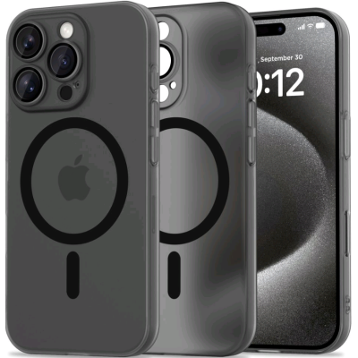 Θήκη Apple iPhone 16 Pro Max - Tech-Protect MagSlim Σκληρή Ημιδιάφανη με MagSafe & Πλαίσιο Κάμερας - Matte / Black (5906302311255)