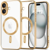 Θήκη Apple iPhone 16 - Tech-Protect MagFlex Διάφανη Σιλικόνης με MagSafe - Shiny Gold (5906302311385)