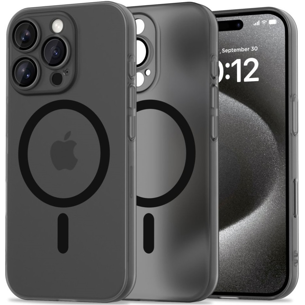 Θήκη Apple iPhone 16 Pro - Tech-Protect MagSlim Σκληρή Ημιδιάφανη με MagSafe & Πλαίσιο Κάμερας - Matte / Black (5906302311248)