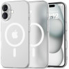 Θήκη Apple iPhone 16 - Tech-Protect MagSlim Σκληρή Ημιδιάφανη με MagSafe & Πλαίσιο Κάμερας - Matte / White (5906302311262)