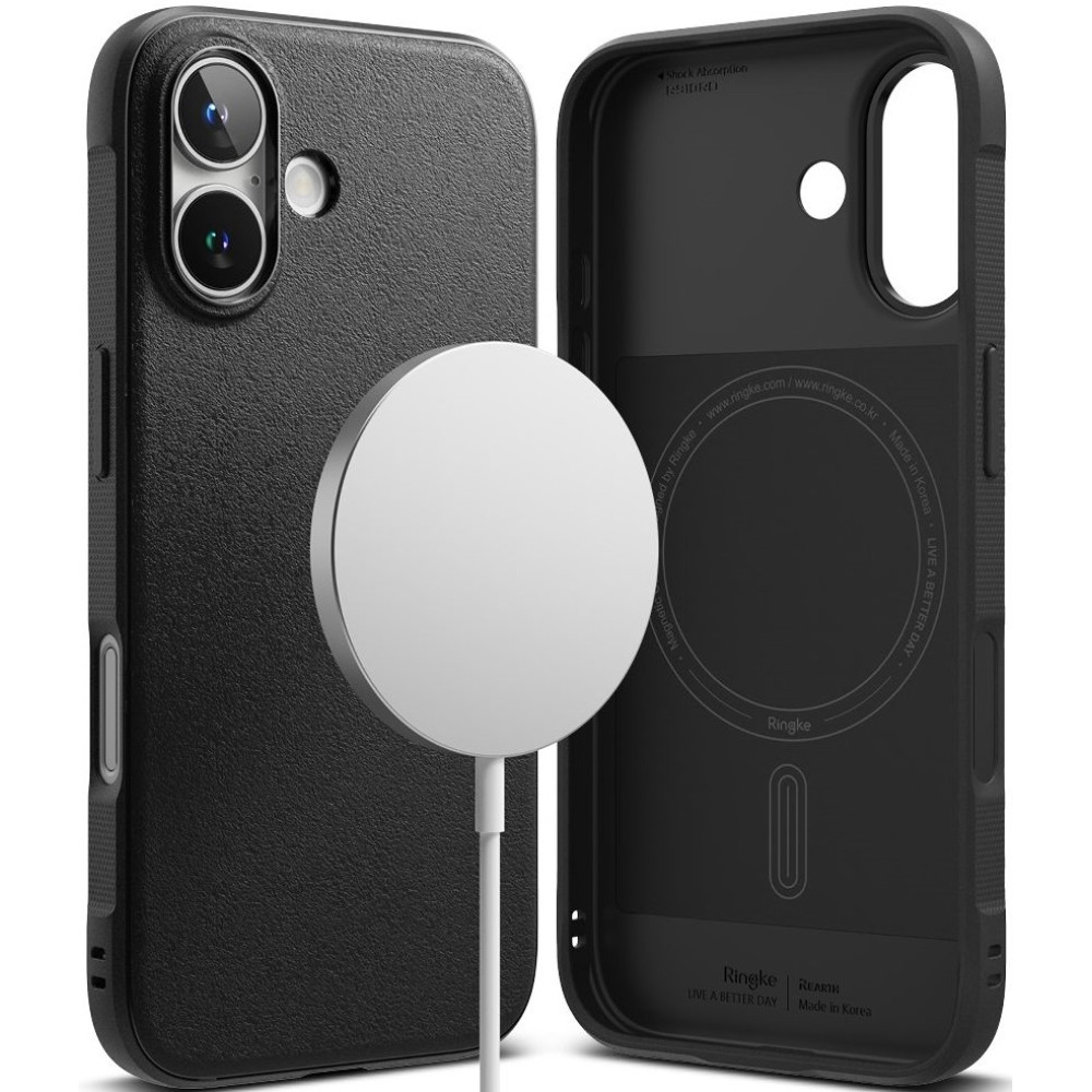 Θήκη Apple iPhone 16 - Ringke Onyx Magnetic Σιλικόνης με MagSafe - Black (8800274960558)
