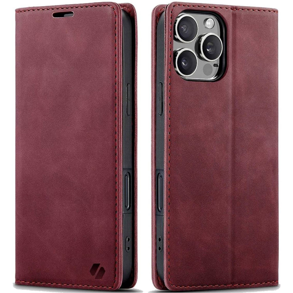 Θήκη Apple iPhone 16 Pro Max - Spacecase Wallet Πορτοφόλι - Red (5905719111472)