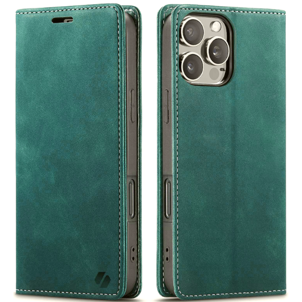 Θήκη Apple iPhone 16 Pro Max - Spacecase Wallet Πορτοφόλι - Green (5905719111458)