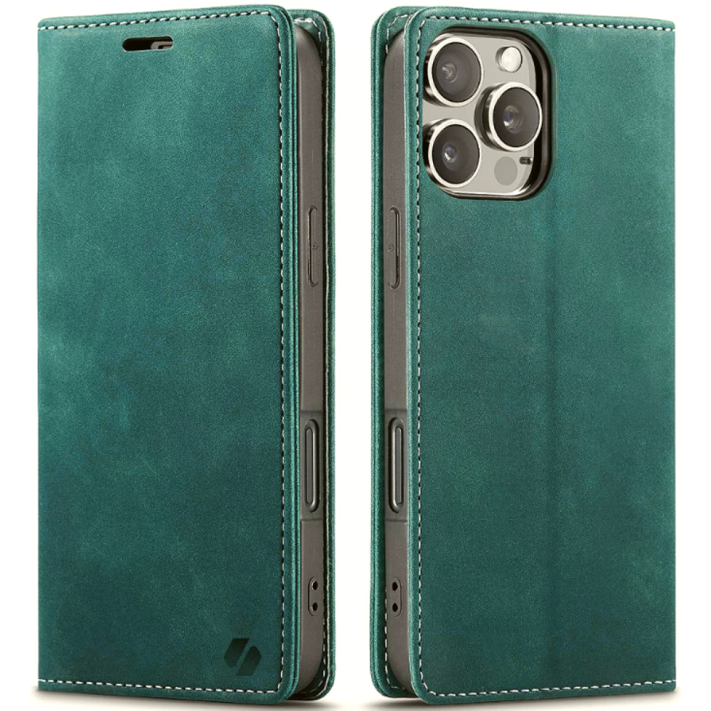 Θήκη Apple iPhone 16 Pro - Spacecase Wallet Πορτοφόλι - Green (5905719111410)