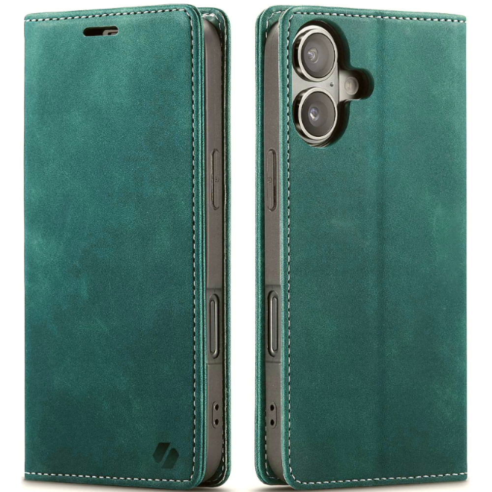 Θήκη Apple iPhone 16 - Spacecase Wallet Πορτοφόλι - Green (5905719111342)