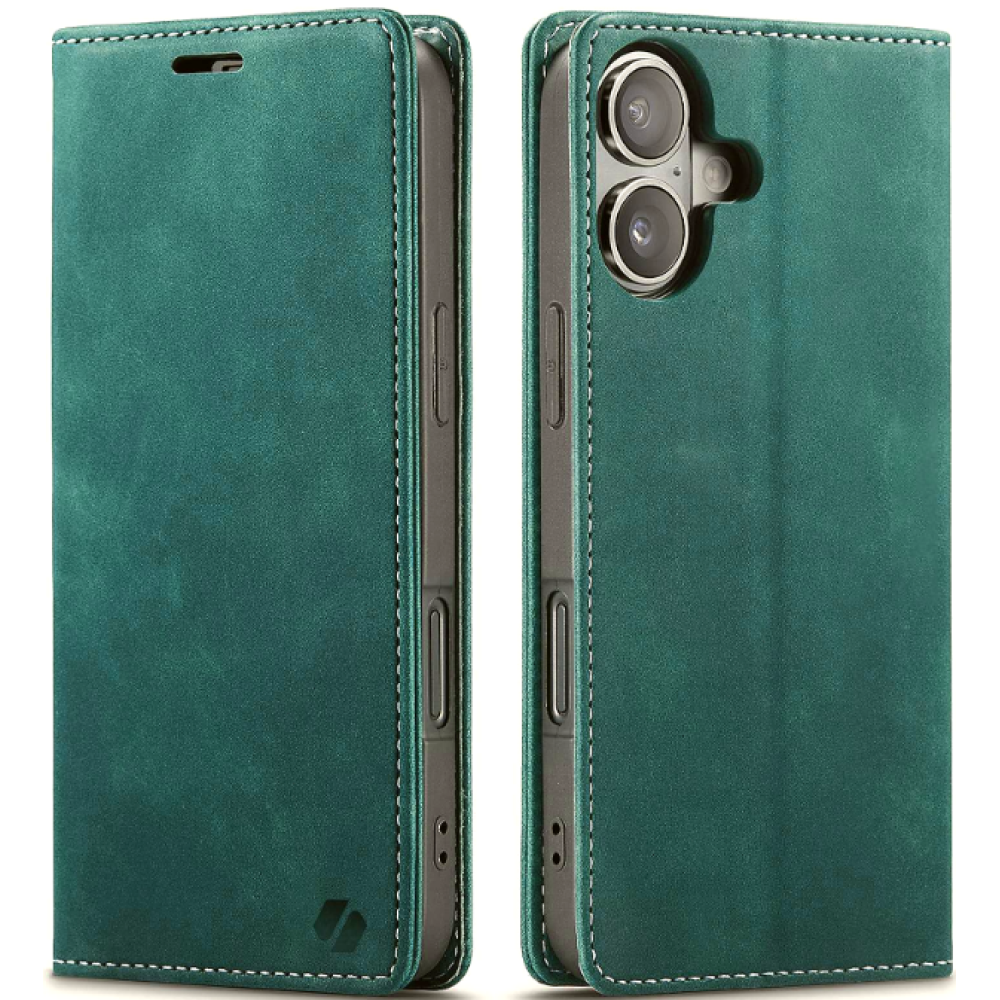 Θήκη Apple iPhone 16 Plus - Spacecase Wallet Πορτοφόλι - Green (5905719111380)