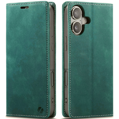 Θήκη Apple iPhone 16 Plus - Spacecase Wallet Πορτοφόλι - Green (5905719111380)