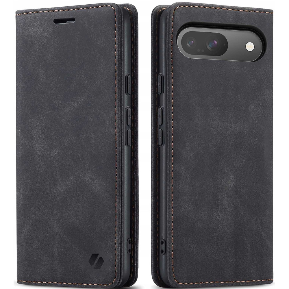 Θήκη Google Pixel 9 / 9 Pro - Spacecase Wallet Πορτοφόλι - Black (5905719111816)
