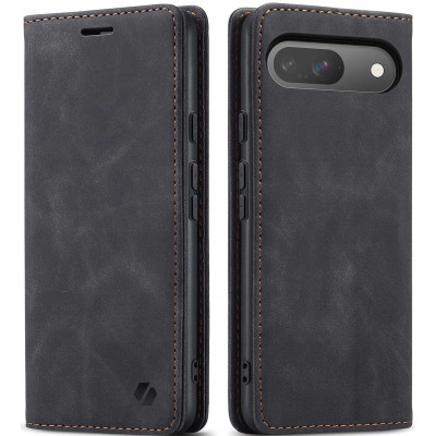 Θήκη Google Pixel 9 / 9 Pro - Spacecase Wallet Πορτοφόλι - Black (5905719111816)