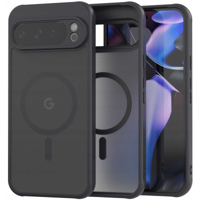 Θήκη Google Pixel 9 Pro XL - Spacecase Hybrid MagSafe Σκληρή Ημιδιάφανη με MagSafe - Black (5905719111304)