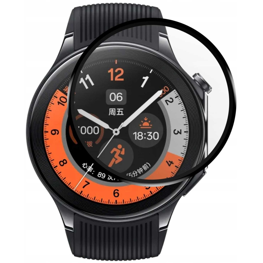 Αντιχαρακτικό Γυαλί Προστασίας Oppo Watch X - Spacecase Smartwatch Hybrid Glass Υβριδικό Οθόνης - Black (5905719111779)